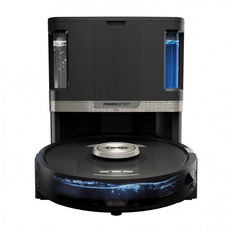 Ρομποτική ηλεκτρική σκούπα Shark PowerDetect Max RV2800ZEEU, 650W, 0,3 l, 372 m2, 360 LiDAR, Αυτονομία έως 110 λεπτά, Ανίχνευση υγρών άκρων, Μαύρο