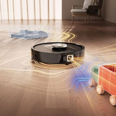 Ρομποτική ηλεκτρική σκούπα Shark PowerDetect Max RV2800ZEEU, 650W, 0,3 l, 372 m2, 360 LiDAR, Αυτονομία έως 110 λεπτά, Ανίχνευση υγρών άκρων, Μαύρο