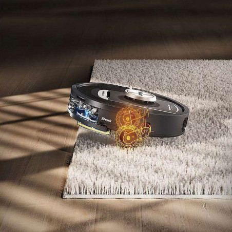 Ρομποτική ηλεκτρική σκούπα Shark PowerDetect Max RV2800ZEEU, 650W, 0,3 l, 372 m2, 360 LiDAR, Αυτονομία έως 110 λεπτά, Ανίχνευση υγρών άκρων, Μαύρο
