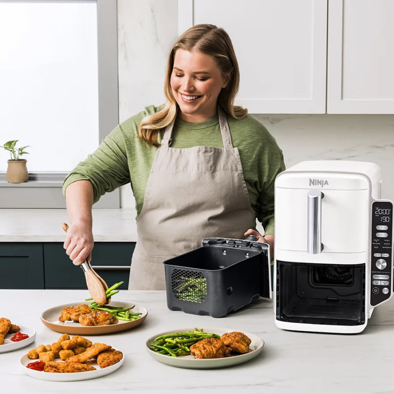 Ninja SL400EUWH, 2470W, 9,5 l, 2 καλάθια, 6 προγράμματα, λειτουργίες Max Crisp, Sync and Match, Λευκό