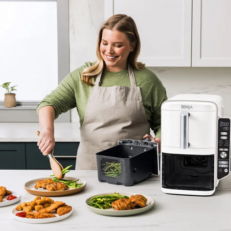 Ninja SL400EUWH, 2470W, 9,5 l, 2 καλάθια, 6 προγράμματα, λειτουργίες Max Crisp, Sync and Match, Λευκό
