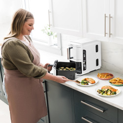 Ninja SL400EUWH, 2470W, 9,5 l, 2 καλάθια, 6 προγράμματα, λειτουργίες Max Crisp, Sync and Match, Λευκό