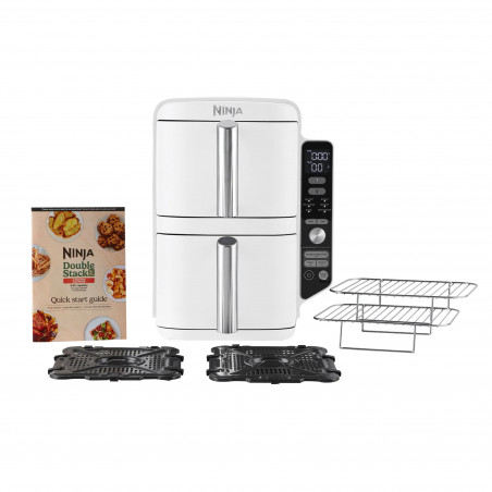 Ninja SL400EUWH, 2470W, 9,5 l, 2 καλάθια, 6 προγράμματα, λειτουργίες Max Crisp, Sync and Match, Λευκό