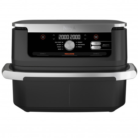 Διπλή φριτέζα με ζεστό αέρα Ninja AF500EU, 10,4 l, 7 προγράμματα, Χρονοδιακόπτης, Ανεξάρτητες ζώνες, Μαύρο