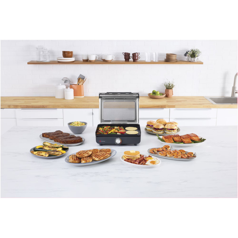 Ηλεκτρική ψησταριά Ninja GR101EU, 1450W, 28x37 cm, Γρήγορη θέρμανση, 60-260C, 2 πλάκες, Μαύρο