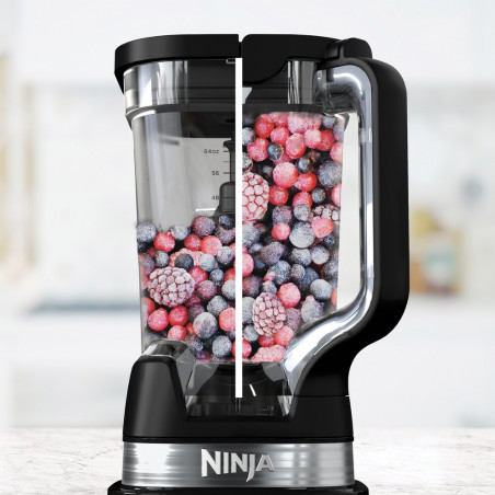 Μπλέντερ Ninja Detect Pro TB201EU, 1200W, 2,1 λίτρα, 14 ταχύτητες, χρονοδιακόπτης, οθόνη LED, χωρίς BPA, μαύρο/κρασί