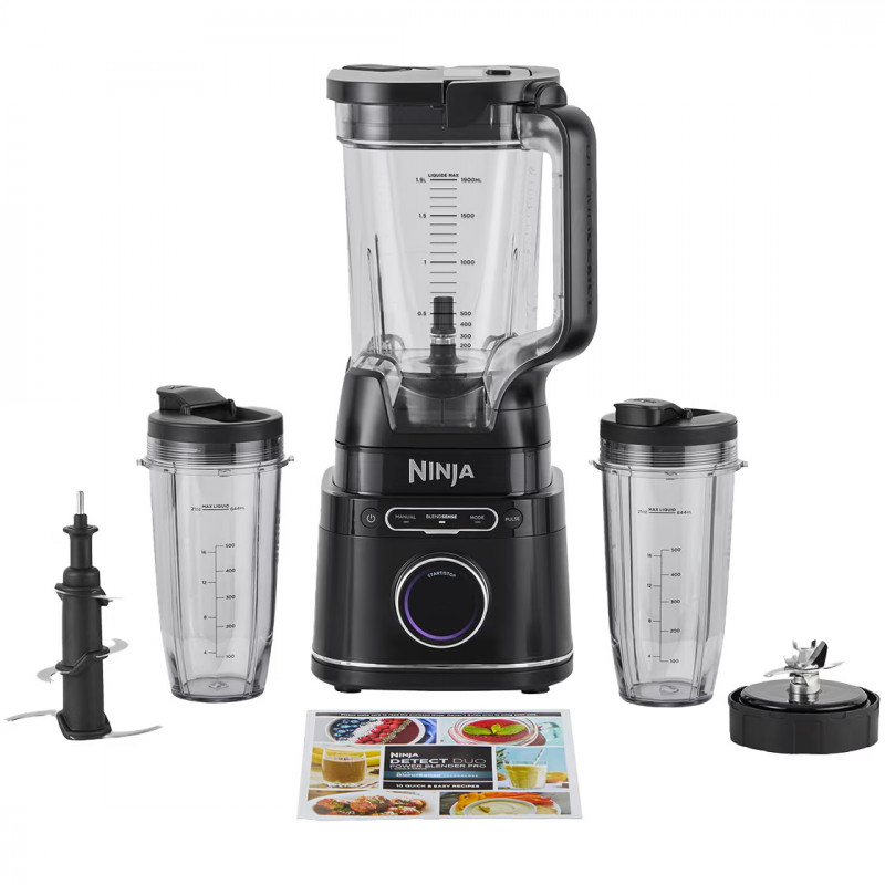 Μπλέντερ Ninja Detect Power Pro & Single Serve TB301EU, 1200W, 2,1L, 10 ταχύτητες + παλμοί, BlendSense, Torque Detect, Χρονοδιακόπτης, Αναγνώριση συστατικών, Μαύρο