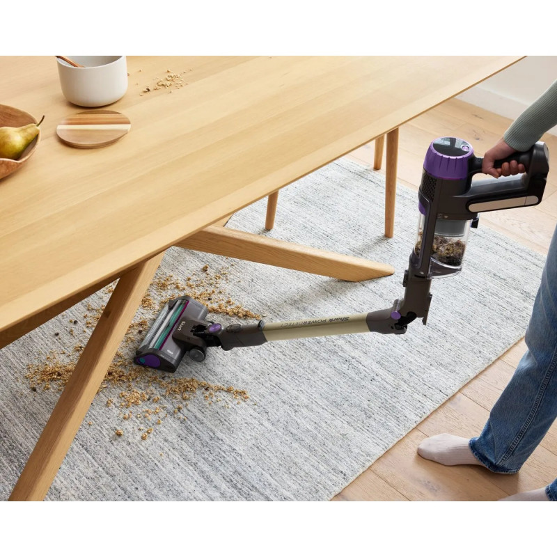 Όρθια ηλεκτρική σκούπα Shark IP3251EUT, 380W, 0.7 l, PowerDetect, Βραχίονας με δυνατότητα απόσπασης, Αυτονομία 70 λεπτά, Γκρι/Μωβ
