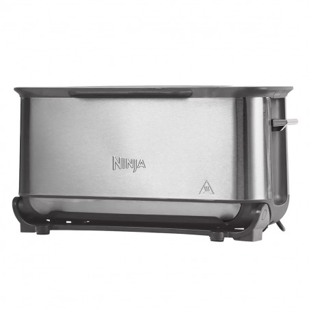 Τοστιέρα Ninja 3 σε 1 ST202EU, 2400W, 7 προγράμματα, έλεγχος θερμοκρασίας, ψησταριά, απόψυξη, αναθέρμανση, οριζόντια λειτουργία, ασημί