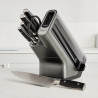 Σετ μαχαιριών κουζίνας με ακονιστήρι Ninja K32014EUUK, 6 τεμαχίων, StaySharp, Εργονομικός σχεδιασμός, Ασημί/μαύρο
