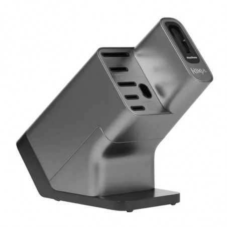 Σετ μαχαιριών κουζίνας με ακονιστήρι Ninja K32014EUUK, 6 τεμαχίων, StaySharp, Εργονομικός σχεδιασμός, Ασημί/μαύρο