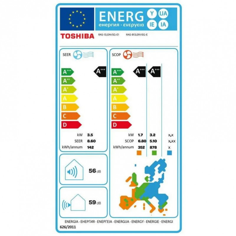 Inverteren climatik Toshiba Shorai Edge RAS-B13G3KVSGB-E + RAS-13J2AVSG-E1, 13000 BTU, 26 m2, A+++, Wi-Fi, R-32, 12 λειτουργίες, Μαύρο