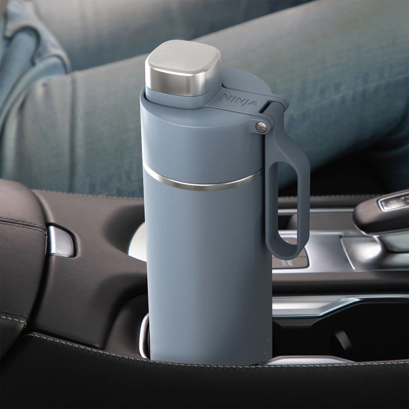 Thermos Ninja DW2401EUUKBL, 700 ml, Κατάλληλο για ανθρακούχα ποτά, Τριπλή μόνωση, Χωρίς BPA, Ζεστό έως 8 ώρες, Κρύο έως 24 ώρες, Μπλε