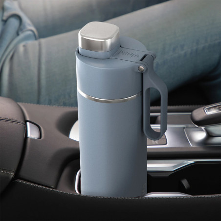 Thermos Ninja DW2401EUUKBL, 700 ml, Κατάλληλο για ανθρακούχα ποτά, Τριπλή μόνωση, Χωρίς BPA, Ζεστό έως 8 ώρες, Κρύο έως 24 ώρες, Μπλε