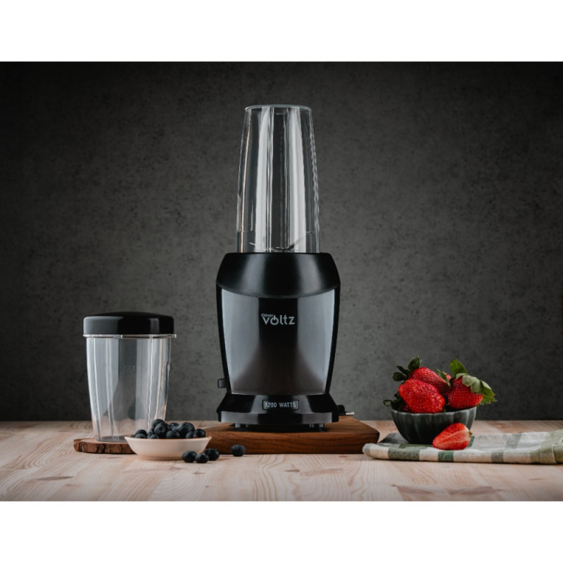 Nutri Blender Oliver Voltz OV51162D, 1200 W, 2 φλιτζάνια, BPA Free, 1L/800 ml, θρυμματισμός πάγου, μαύρο