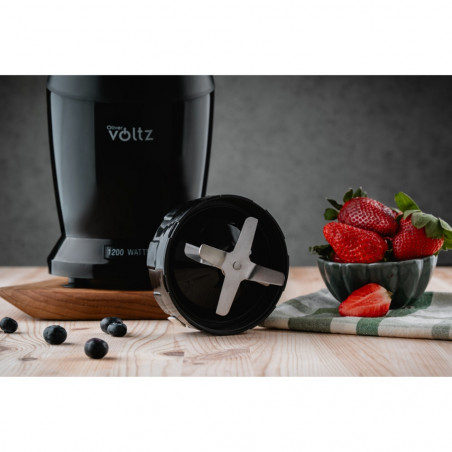 Nutri Blender Oliver Voltz OV51162D, 1200 W, 2 φλιτζάνια, BPA Free, 1L/800 ml, θρυμματισμός πάγου, μαύρο