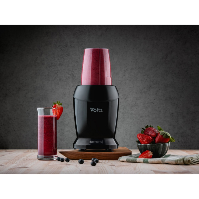 Nutri Blender Oliver Voltz OV51162D, 1200 W, 2 φλιτζάνια, BPA Free, 1L/800 ml, θρυμματισμός πάγου, μαύρο