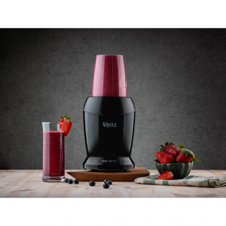 Nutri Blender Oliver Voltz OV51162D, 1200 W, 2 φλιτζάνια, BPA Free, 1L/800 ml, θρυμματισμός πάγου, μαύρο