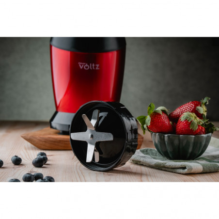 Nutri Blender Oliver Voltz OV51162DR, 1200 W, 2 φλιτζάνια, BPA Free, 1L/800 ml, θρυμματισμός πάγου, κόκκινο