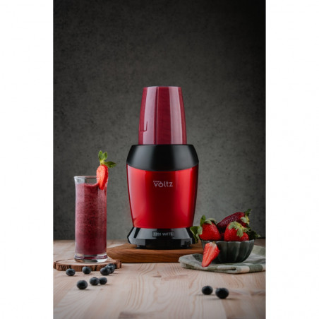 Nutri Blender Oliver Voltz OV51162DR, 1200 W, 2 φλιτζάνια, BPA Free, 1L/800 ml, θρυμματισμός πάγου, κόκκινο