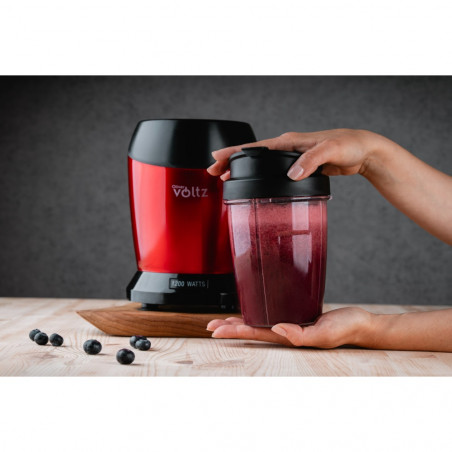 Nutri Blender Oliver Voltz OV51162DR, 1200 W, 2 φλιτζάνια, BPA Free, 1L/800 ml, θρυμματισμός πάγου, κόκκινο