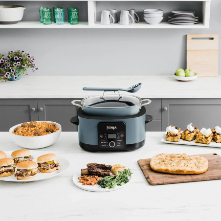 Ninja Foodi PossibleCooker 8in1 MC1001EU, 1200W, 8 l, 8 προγράμματα, Κεραμική επίστρωση, Χρονοδιακόπτης, Τριπλή θερμότητα σύντηξης, Μπλε/Μαύρο