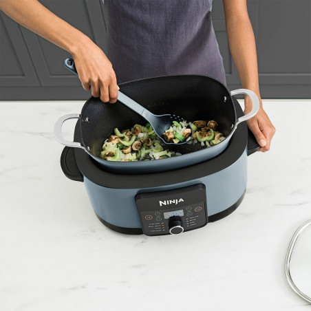 Ninja Foodi PossibleCooker 8in1 MC1001EU, 1200W, 8 l, 8 προγράμματα, Κεραμική επίστρωση, Χρονοδιακόπτης, Τριπλή θερμότητα σύντηξης, Μπλε/Μαύρο