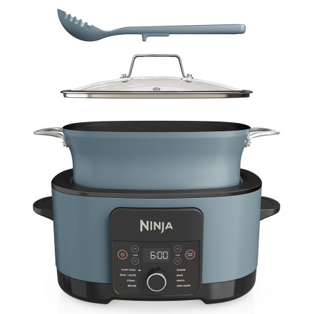 Ninja Foodi PossibleCooker 8in1 MC1001EU, 1200W, 8 l, 8 προγράμματα, Κεραμική επίστρωση, Χρονοδιακόπτης, Τριπλή θερμότητα σύντηξης, Μπλε/Μαύρο