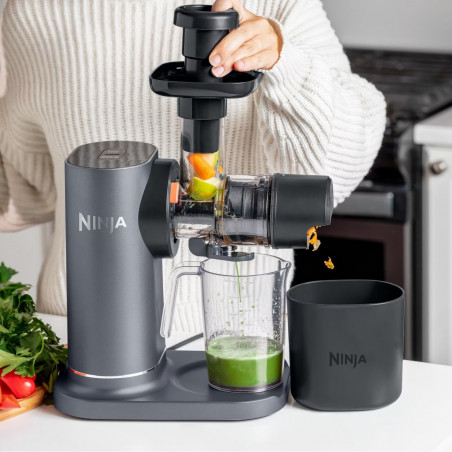 Αποχυμωτής Ninja Cold Press JC151EU, 150W, 700 ml, ψυχρή πρέσα, 2 φίλτρα, χωρίς BPA, αντίστροφη ταχύτητα, Μαύρο/γκρι