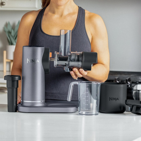 Αποχυμωτής Ninja Cold Press JC151EU, 150W, 700 ml, ψυχρή πρέσα, 2 φίλτρα, χωρίς BPA, αντίστροφη ταχύτητα, Μαύρο/γκρι