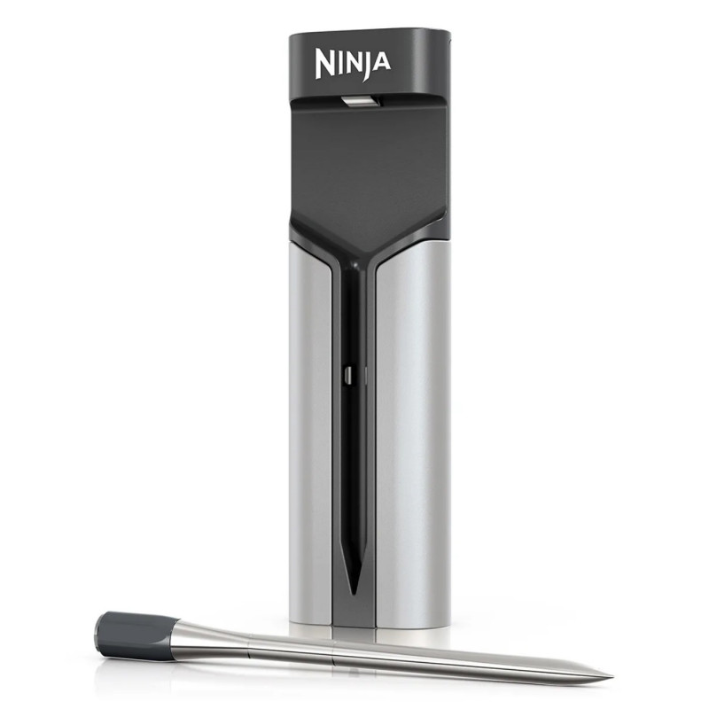 Θερμόμετρο κουζίνας Ninja ProChef WP100EU, Bluetooth, εφαρμογή για κινητά, αισθητήρας θερμοκρασίας εσωτερικού χώρου και περιβάλλοντος, έως 370C, μαύρο/ασημί