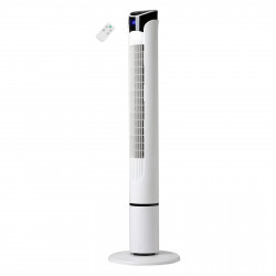 Ανεμιστήρας πύργου Elite ETTF-0332, 45W, 100 cm, Χρονοδιακόπτης, 3 ταχύτητες, Οθόνη LED, Τηλεχειριστήριο, Λευκό