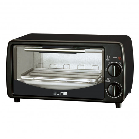 Elite EMO-2509 μίνι φούρνος, 650W, 7 λίτρα, 2 θερμαντήρες χαλαζία, 100 έως 250C, χρονοδιακόπτης 30 λεπτών, Μαύρο