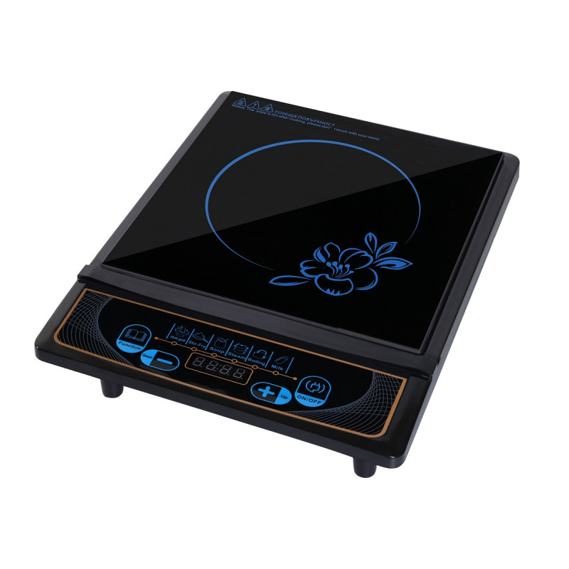 Μονή επαγωγική κουζίνα Elite EIP-1253P, 1500W, έλεγχος αφής, οθόνη LED, προστασία από υπερθέρμανση, Μαύρο/γυαλιστερό