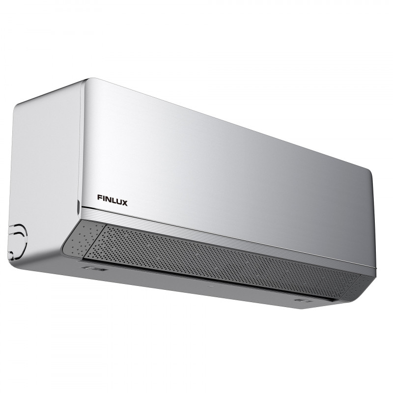 Κλιματιστικό Inverter Finlux 12FERRO87BRIS, 12000 BTU, A+++, 30 m2, Wi-Fi, Comfort breeze, 4D blowing, Εξωτερική θέρμανση, Inox