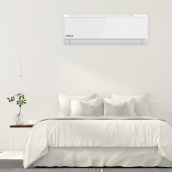 Κλιματιστικό Inverter Finlux 12LIE55BE, 12000 BTU, 30 m2, Εξωτερική μονάδα θέρμανσης, 4D φύσημα, Λειτουργία στους -25C, Λευκό
