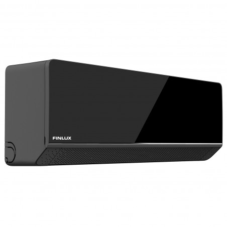 Κλιματιστικό Inverter Finlux 12TENE87BRIS, 12000 BTU, A+++, 30 m2, Wi-Fi, φίλτρο πλάσματος, 4D φυσήματα, εναλλάκτης θερμότητας με χρυσή επίστρωση, Μαύρο
