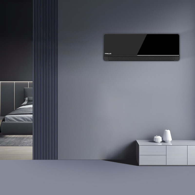 Κλιματιστικό Inverter Finlux 12TENE87BRIS, 12000 BTU, A+++, 30 m2, Wi-Fi, φίλτρο πλάσματος, 4D φυσήματα, εναλλάκτης θερμότητας με χρυσή επίστρωση, Μαύρο