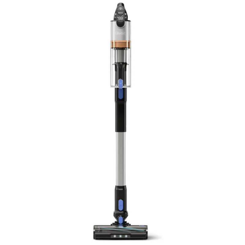 Κάθετη ηλεκτρική σκούπα Levoit LVAC-300, 240W, 0.75l, Αυτονομία έως 60 λεπτά, Turbo, Βούρτσα με LED, Μαύρο/γκρι