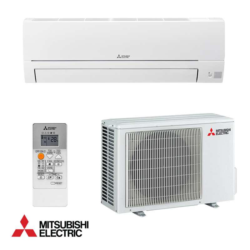 Κλιματιστικό Inverter Mitsubishi Electric MSZ-HR35VF/MUZ-HR35VF, 12000 BTU, 23 m2, A++/A+, Silver ions, R-32, Λευκό