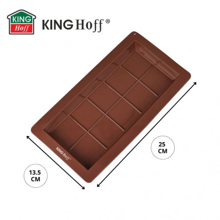 Καλούπι σοκολάτας Kinghoff KH 1945, 25x13.5 cm, -40-230C, στιβαρή κατασκευή, καφέ
