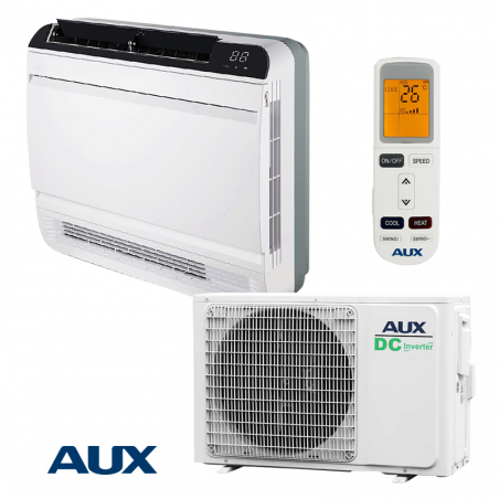 Κλιματιστικό Inverter AUX AMCO-H18/4R3A + AM2-H18/4DR3S, 18000 BTU, 38 m2, A++, Μονάδα δαπέδου, R-32, Λευκό