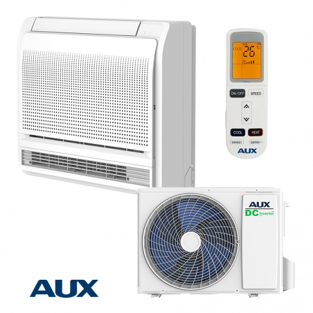 Κλιματιστικό Inverter AUX AUCO-H12/4R3B + AL-H12/NDR3HB2(U), 12000 BTU, 25 m2, A++, Μονάδα δαπέδου, R-32, Λευκό