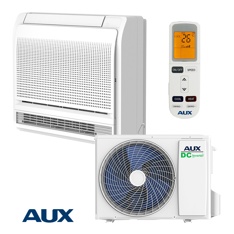 Κλιματιστικό Inverter AUX AUCO-H18/4R3B + AL-H18/NDR3HB2(U), 18000 BTU, 35 m2, A++, Μονάδα δαπέδου, R-32, Λευκό