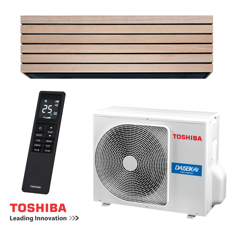 Inverteren climatik Toshiba Super Daiseikai 10 WOOD RAS-B18S4KVDG-E / RAS-18S4AVPG-E
