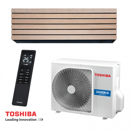 Inverteren climatik Toshiba Super Daiseikai 10 WOOD RAS-B18S4KVDG-E / RAS-18S4AVPG-E