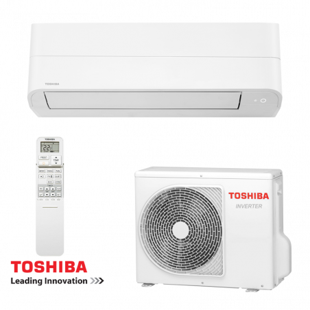 Κλιματιστικό Inverter Toshiba Essento RAS-B13B2KV2G-E + RAS-13B2AVG-E2, 13000 BTU, 23 m2, A++, R-32, Λευκό