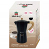 Κουβανέζικη καφετιέρα Kinghoff KH 1888, 12 φλιτζάνια, 600 ml, αλουμίνιο, επαγωγική, μαύρο