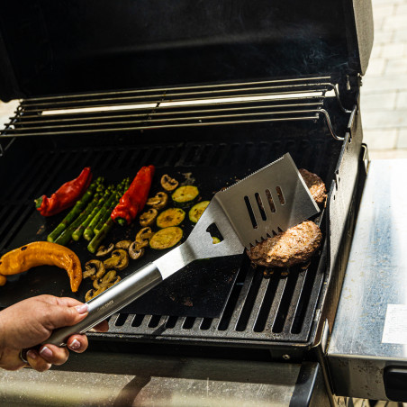 Σετ από 3 σκεύη BBQ Kinghoff KH 1919, Ανοξείδωτο ατσάλι, Εργονομικές λαβές, Inox
