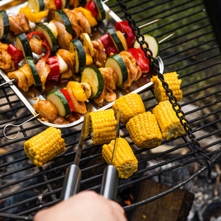 Σετ από 3 σκεύη BBQ Kinghoff KH 1919, Ανοξείδωτο ατσάλι, Εργονομικές λαβές, Inox